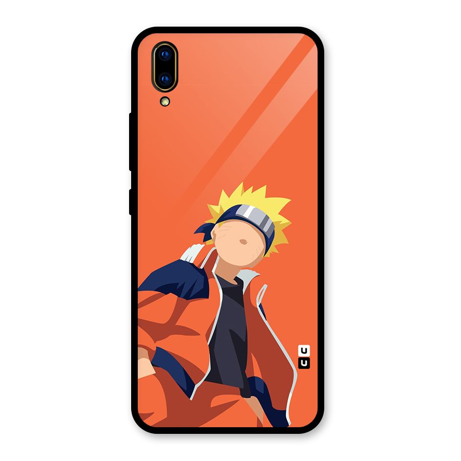 Naruto Uzumaki Minimalist Glass Back Case for Vivo V11 Pro