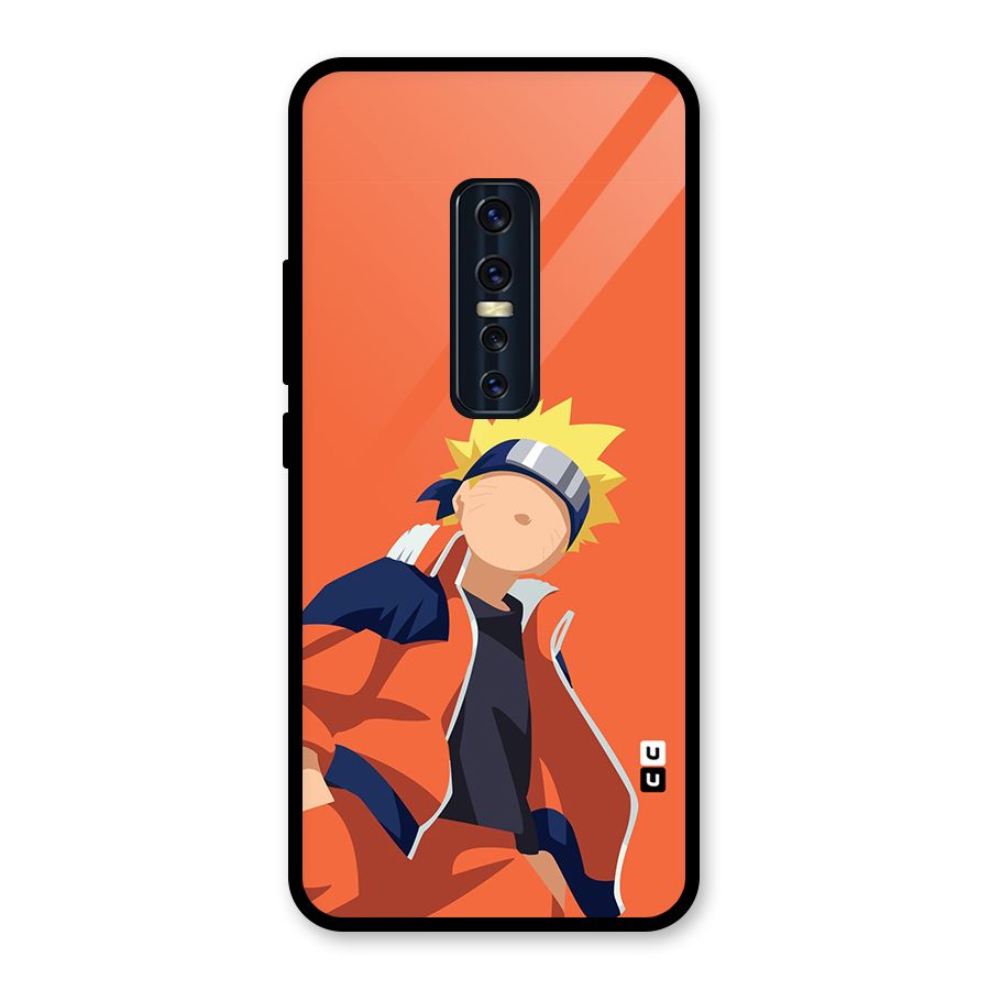 Naruto Uzumaki Minimalist Glass Back Case for Vivo V17 Pro