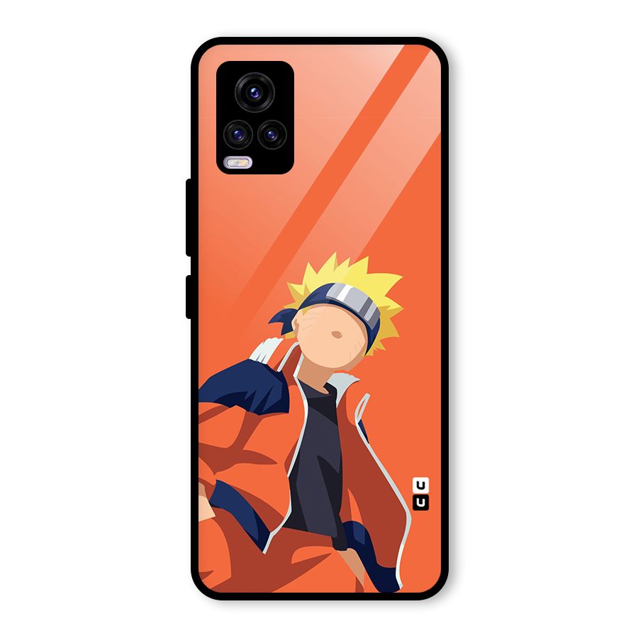 Naruto Uzumaki Minimalist Glass Back Case for Vivo V20 2021