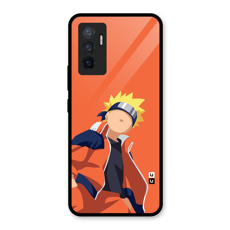 Naruto Uzumaki Minimalist Glass Back Case for Vivo V23e