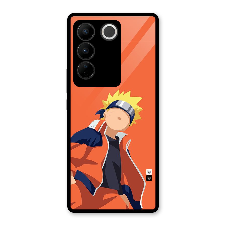 Naruto Uzumaki Minimalist Glass Back Case for Vivo V27