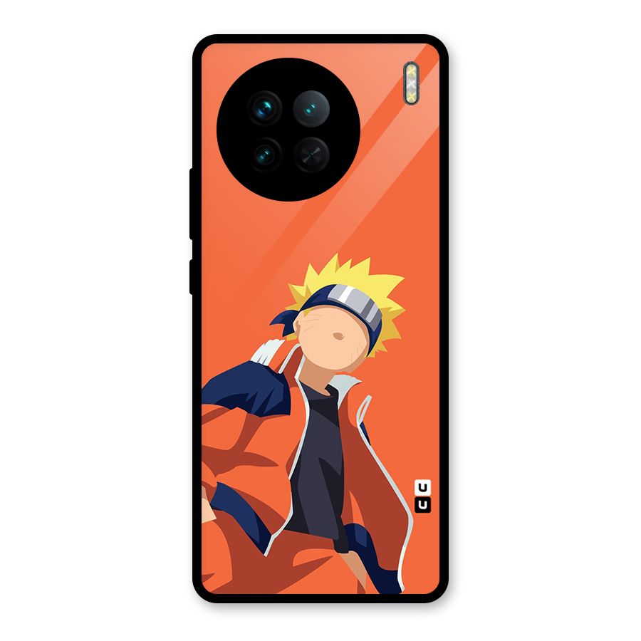 Naruto Uzumaki Minimalist Glass Back Case for Vivo X90