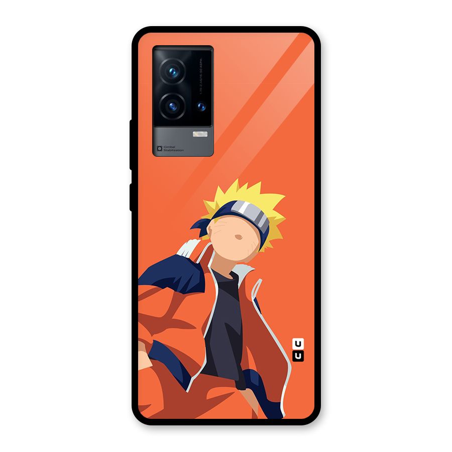 Naruto Uzumaki Minimalist Glass Back Case for iQOO 9 5G