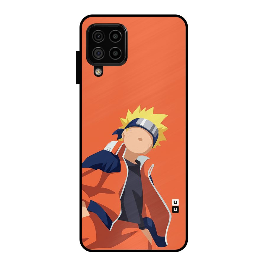 Naruto Uzumaki Minimalist Metal Back Case for Galaxy A22 4G