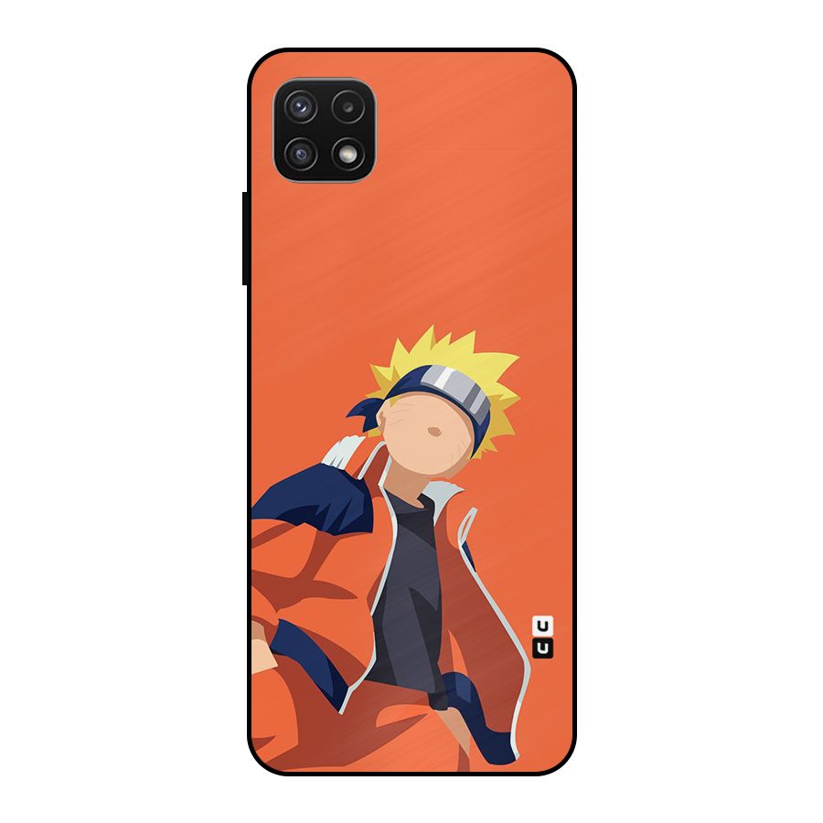 Naruto Uzumaki Minimalist Metal Back Case for Galaxy A22 5G