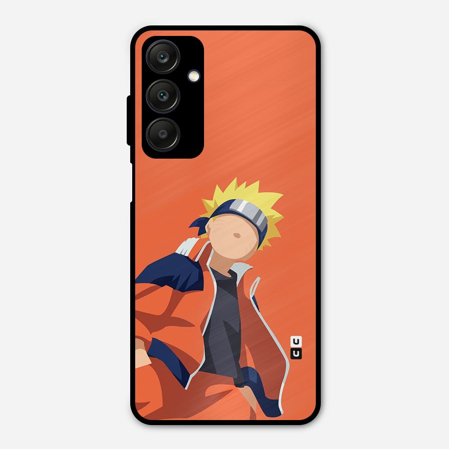 Naruto Uzumaki Minimalist Metal Back Case for Galaxy A25 5G