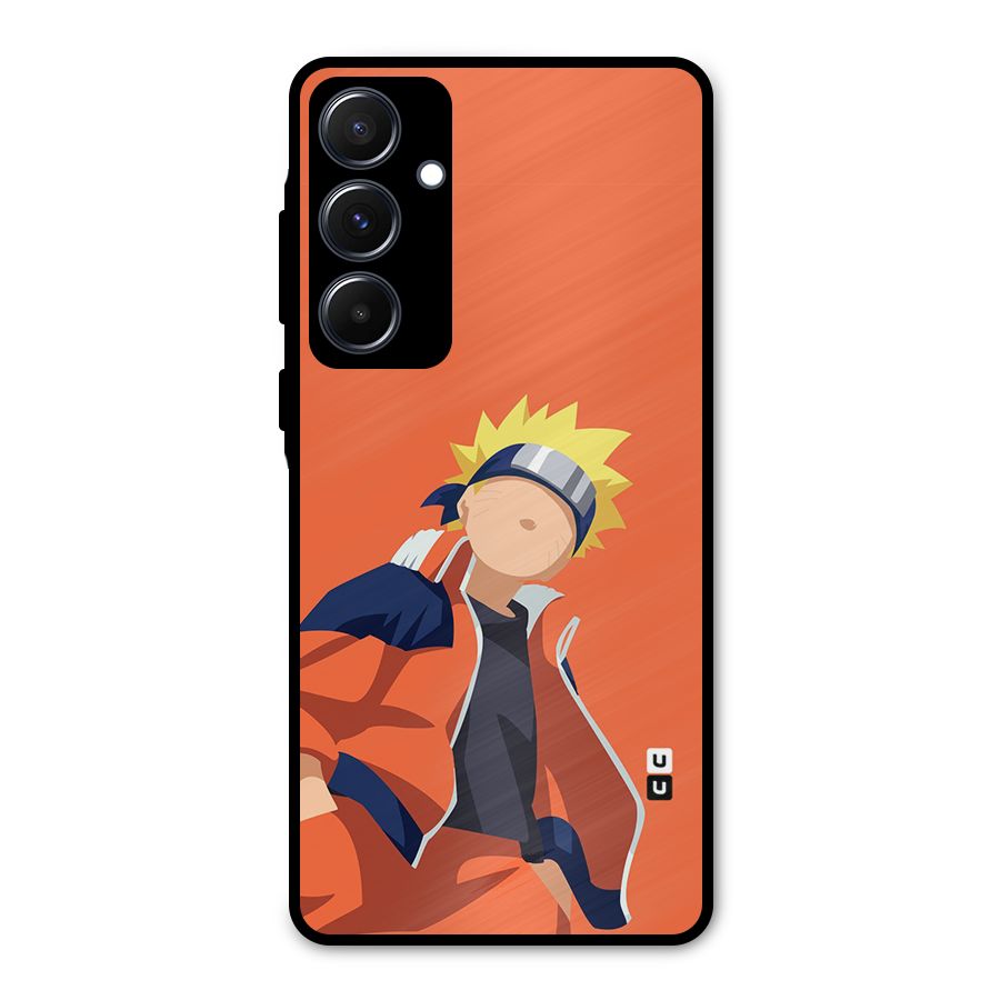 Naruto Uzumaki Minimalist Metal Back Case for Galaxy A55