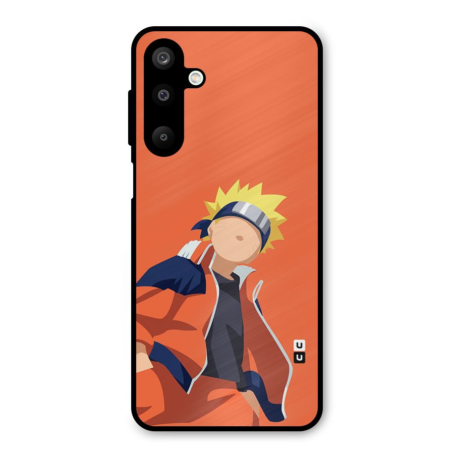 Naruto Uzumaki Minimalist Metal Back Case for Galaxy M16