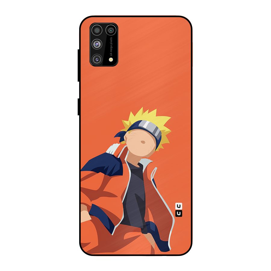 Naruto Uzumaki Minimalist Metal Back Case for Galaxy M31
