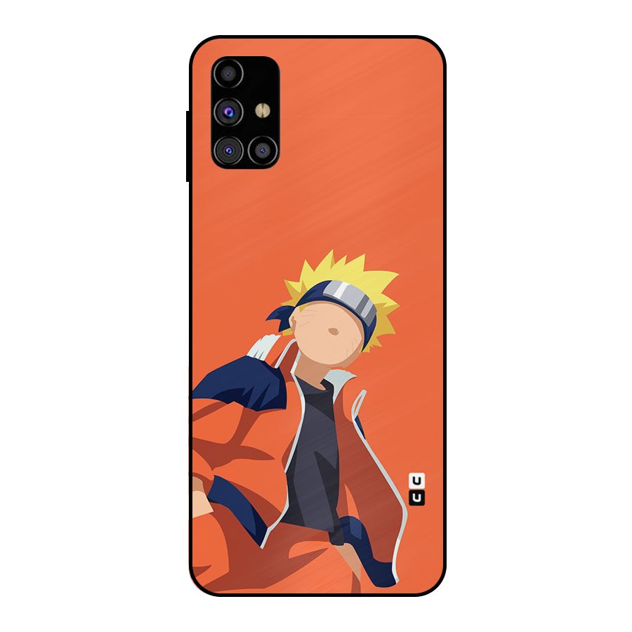 Naruto Uzumaki Minimalist Metal Back Case for Galaxy M31s