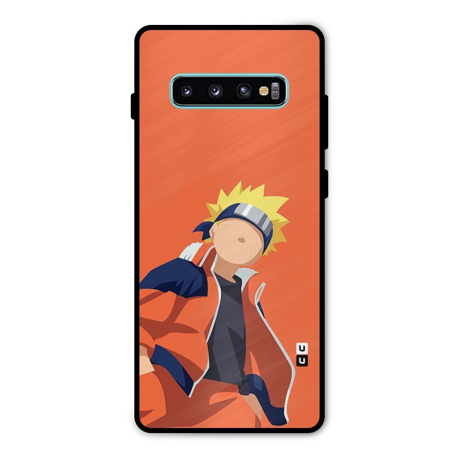 Naruto Uzumaki Minimalist Metal Back Case for Galaxy S10 Plus