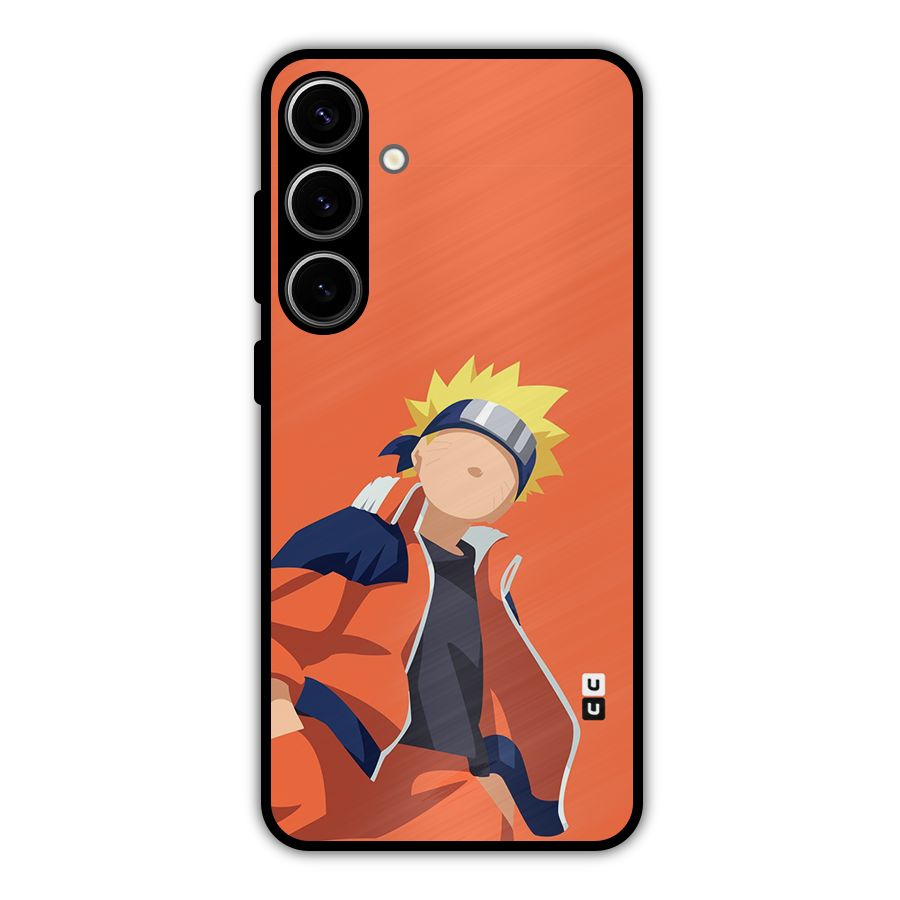 Naruto Uzumaki Minimalist Metal Back Case for Galaxy S24 Plus