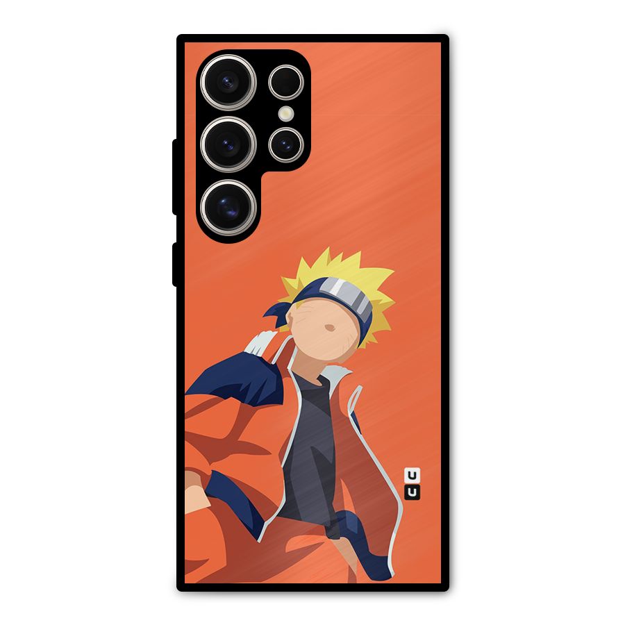 Naruto Uzumaki Minimalist Metal Back Case for Galaxy S24 Ultra