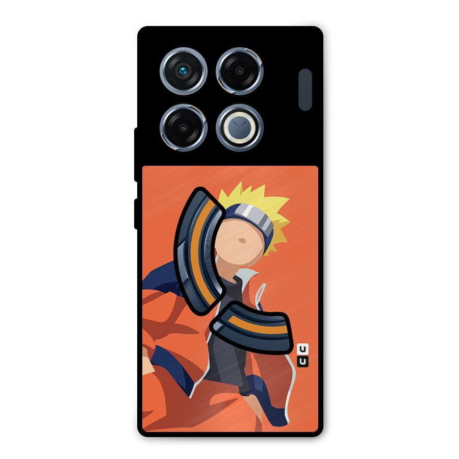 Naruto Uzumaki Minimalist Metal Back Case for Infinix GT 20 Pro