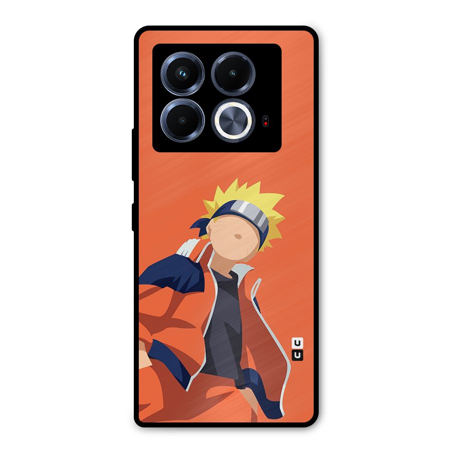 Naruto Uzumaki Minimalist Metal Back Case for Infinix Note 40 5G