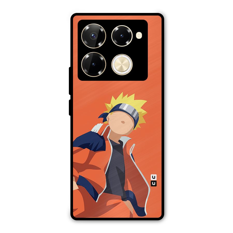 Naruto Uzumaki Minimalist Metal Back Case for Infinix Note 40 Pro