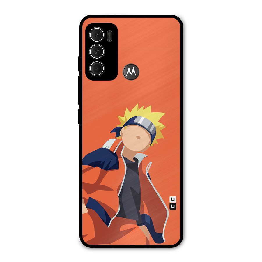 Naruto Uzumaki Minimalist Metal Back Case for Moto G60