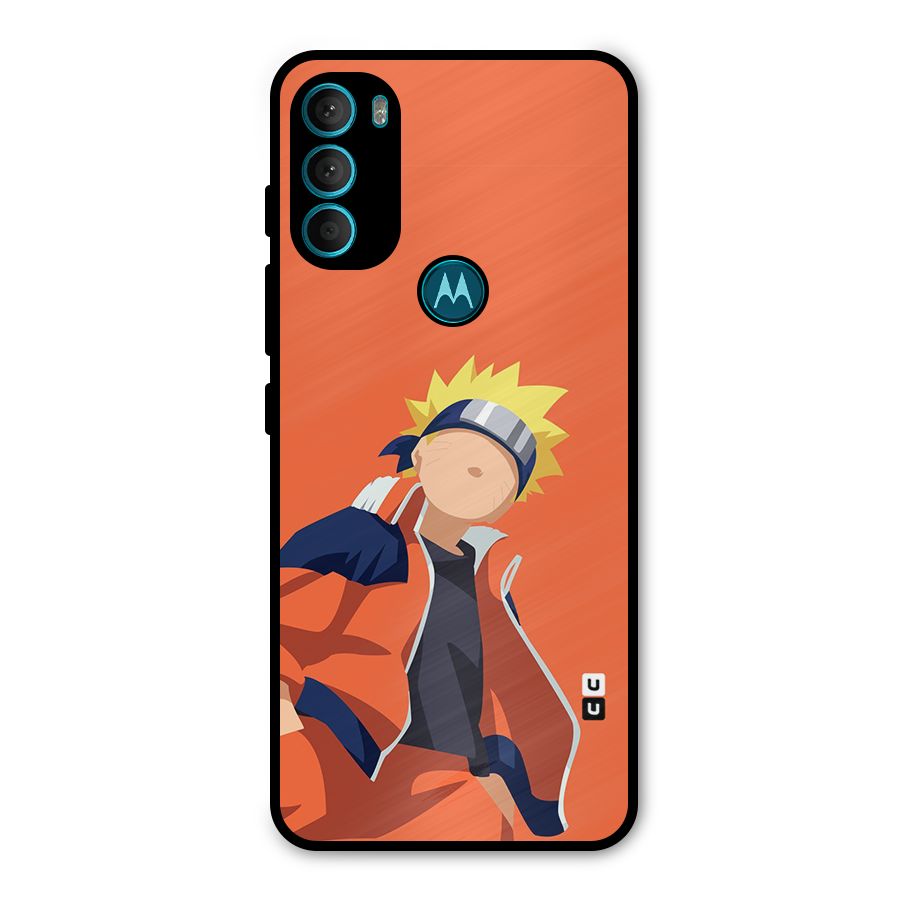 Naruto Uzumaki Minimalist Metal Back Case for Moto G71 5G