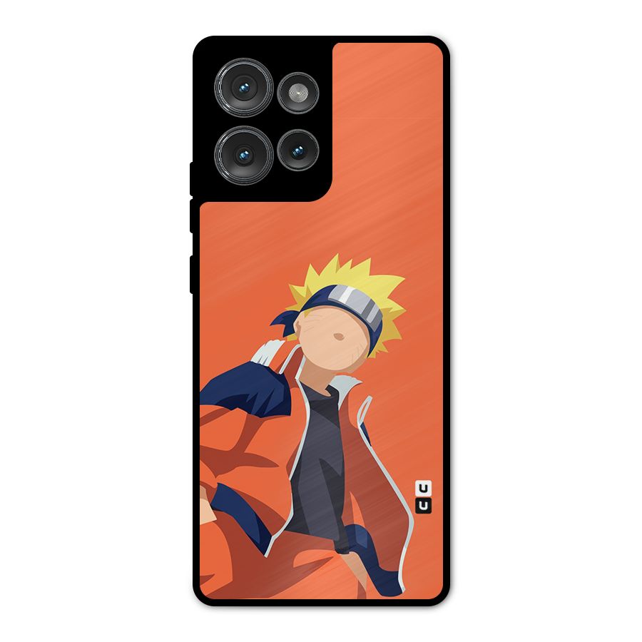 Naruto Uzumaki Minimalist Metal Back Case for Motorola Edge 50