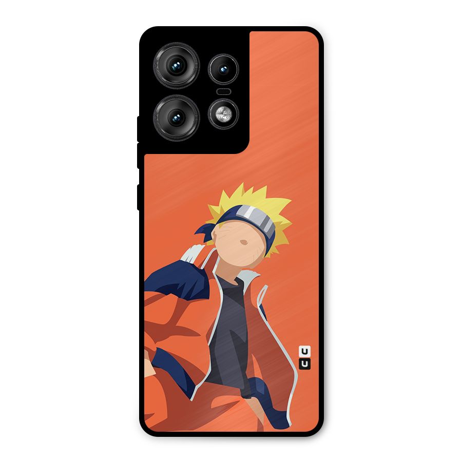 Naruto Uzumaki Minimalist Metal Back Case for Motorola Edge 50 Pro