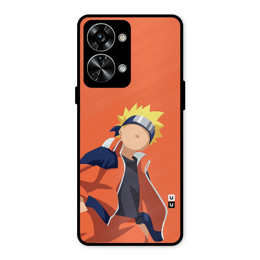 Naruto Uzumaki Minimalist Metal Back Case for OnePlus Nord 2T