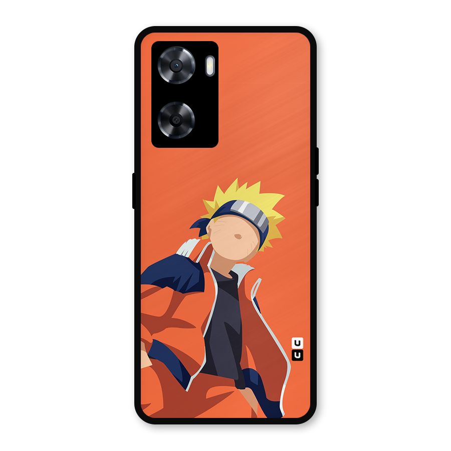 Naruto Uzumaki Minimalist Metal Back Case for Oppo A77s