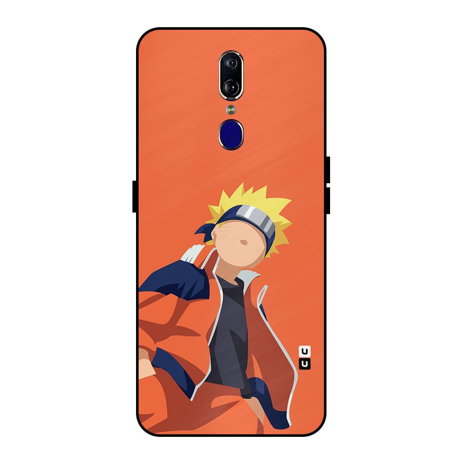 Naruto Uzumaki Minimalist Metal Back Case for Oppo F11