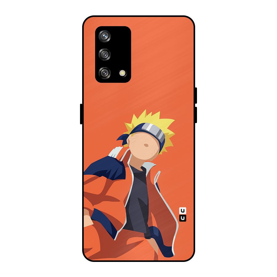 Naruto Uzumaki Minimalist Metal Back Case for Oppo F19