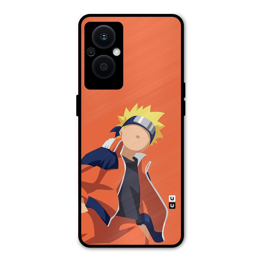 Naruto Uzumaki Minimalist Metal Back Case for Oppo F21 Pro 5G