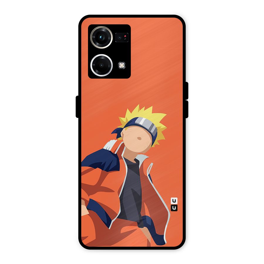 Naruto Uzumaki Minimalist Metal Back Case for Oppo F21s Pro 4G