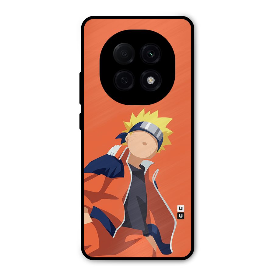 Naruto Uzumaki Minimalist Metal Back Case for Oppo F29 Pro