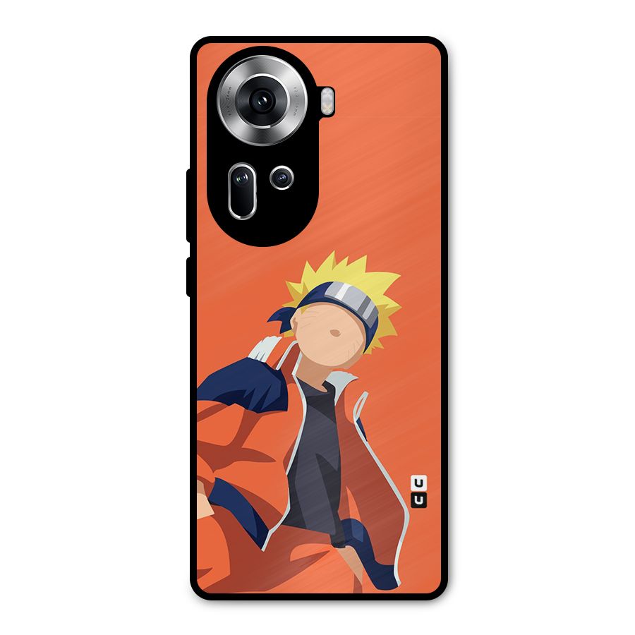 Naruto Uzumaki Minimalist Metal Back Case for Oppo Reno11 5G