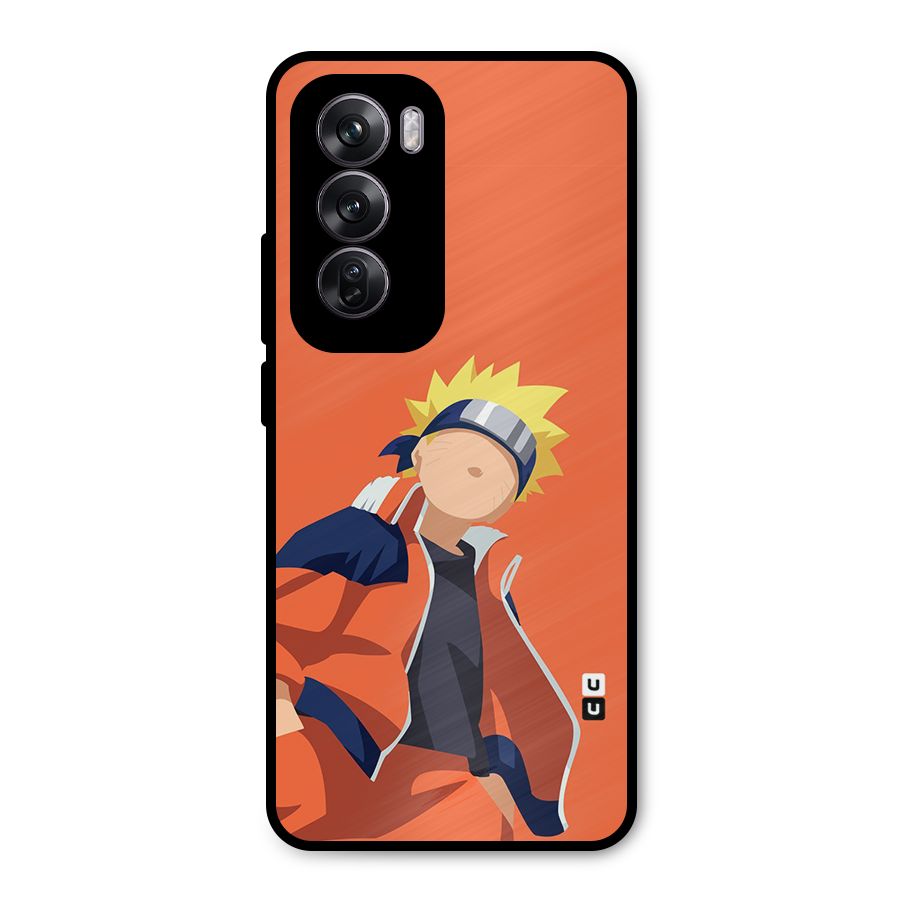 Naruto Uzumaki Minimalist Metal Back Case for Oppo Reno12 Pro