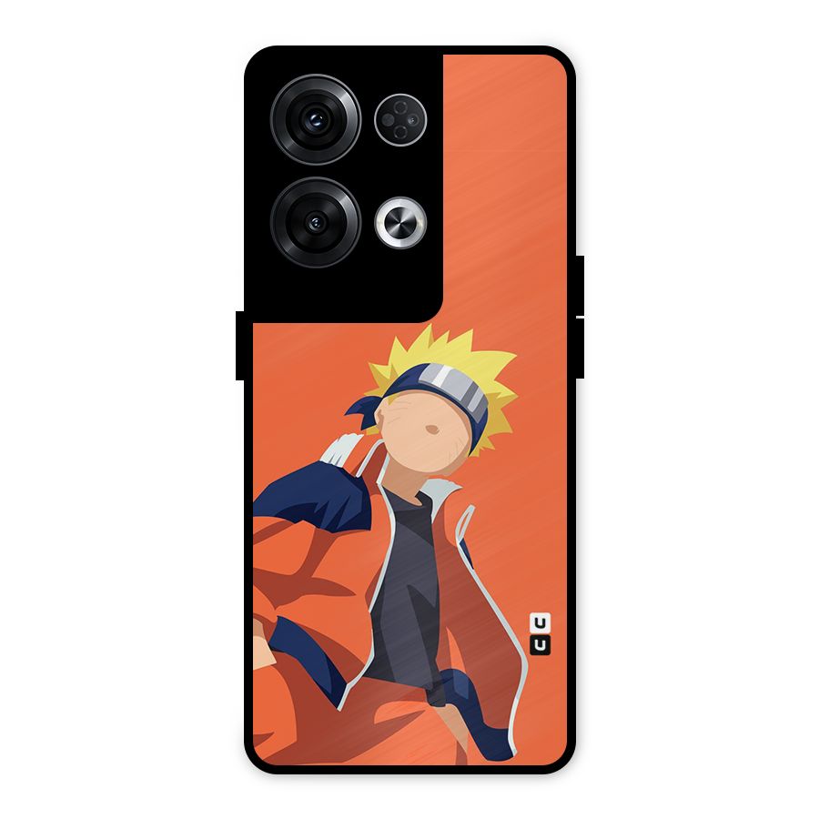 Naruto Uzumaki Minimalist Metal Back Case for Oppo Reno8 Pro 5G