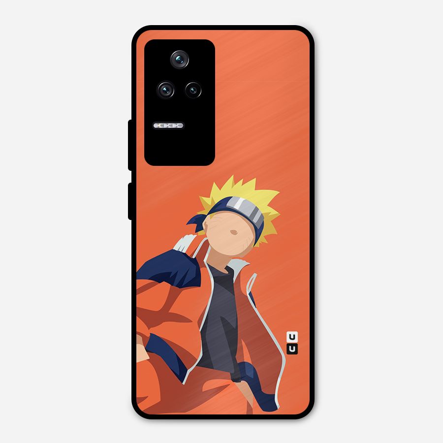 Naruto Uzumaki Minimalist Metal Back Case for Poco F4 5G
