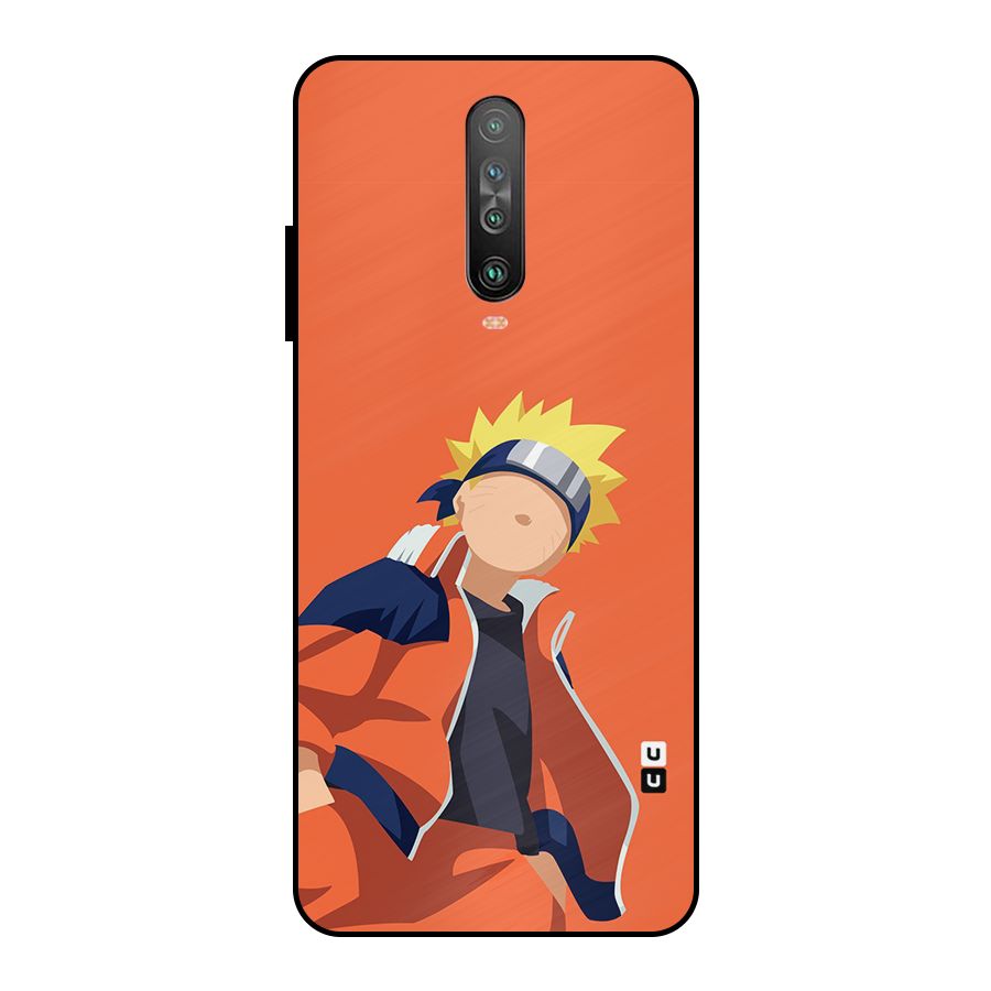 Naruto Uzumaki Minimalist Metal Back Case for Poco X2