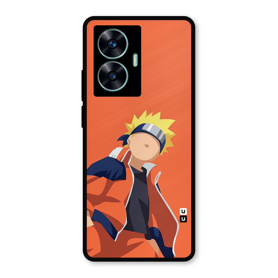 Naruto Uzumaki Minimalist Metal Back Case for Realme C55