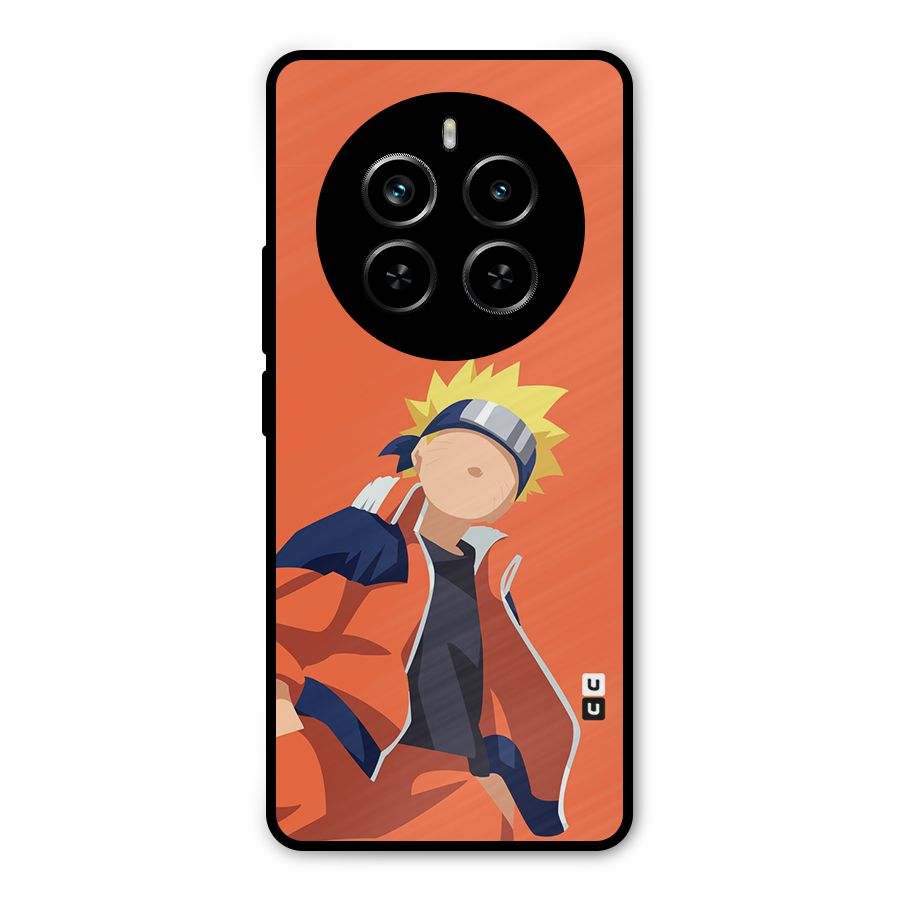 Naruto Uzumaki Minimalist Metal Back Case for Realme P1 Pro