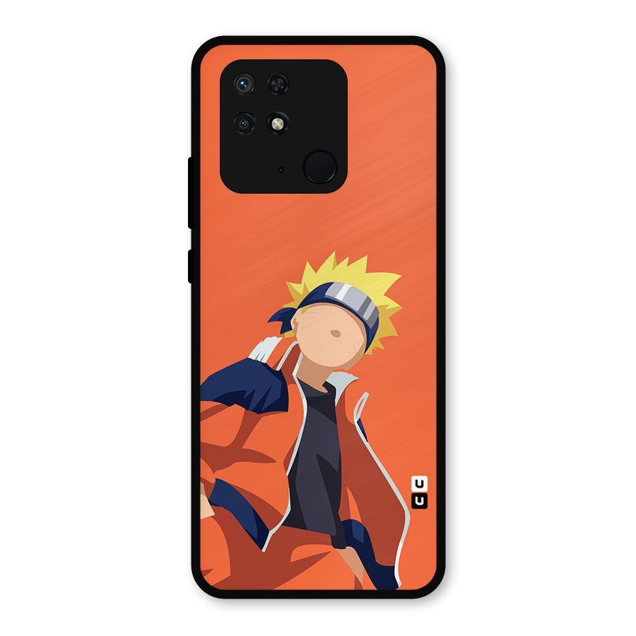 Naruto Uzumaki Minimalist Metal Back Case for Redmi 10 Power