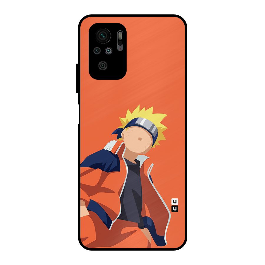 Naruto Uzumaki Minimalist Metal Back Case for Redmi Note 10S