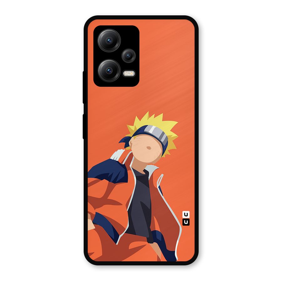 Naruto Uzumaki Minimalist Metal Back Case for Redmi Note 12 5G