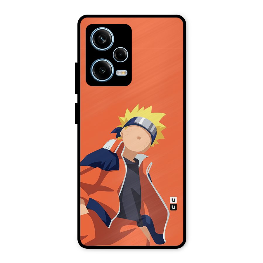 Naruto Uzumaki Minimalist Metal Back Case for Redmi Note 12 Pro