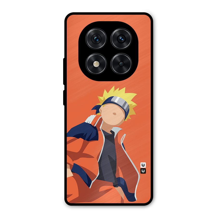 Naruto Uzumaki Minimalist Metal Back Case for Redmi Note 14 Pro 5G