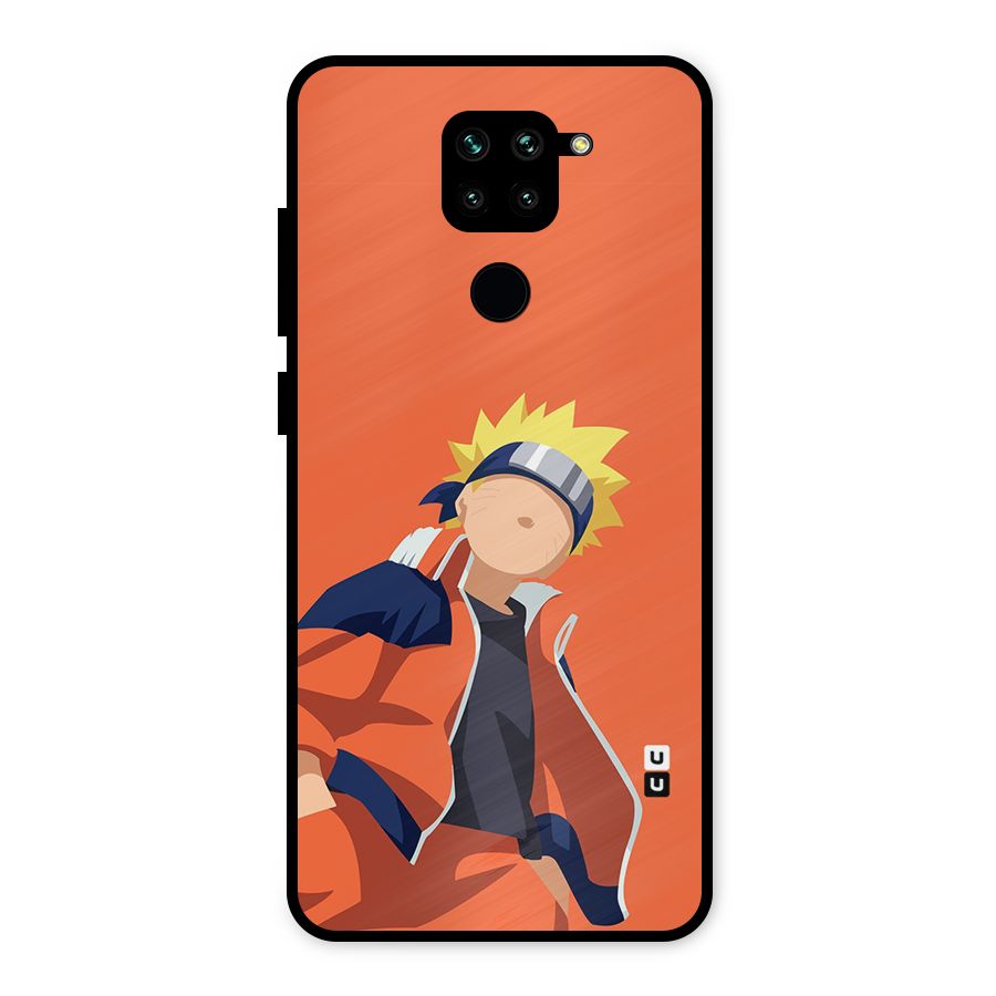 Naruto Uzumaki Minimalist Metal Back Case for Redmi Note 9