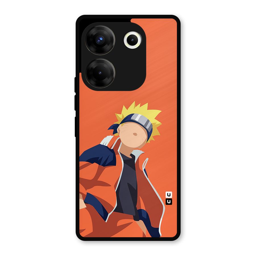 Naruto Uzumaki Minimalist Metal Back Case for Tecno Camon 20 Pro