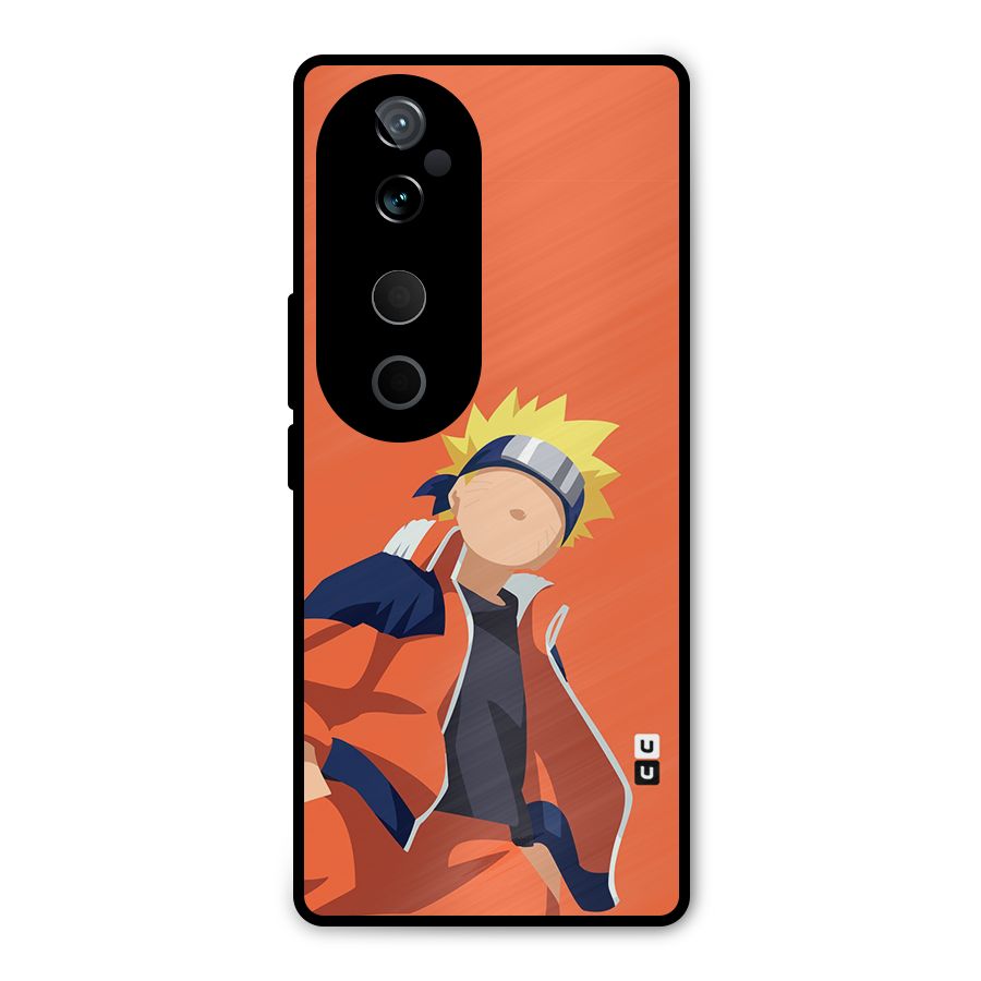 Naruto Uzumaki Minimalist Metal Back Case for Vivo T3 Ultra
