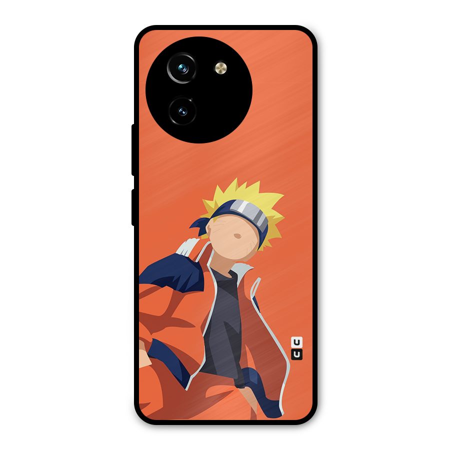 Naruto Uzumaki Minimalist Metal Back Case for Vivo T3x