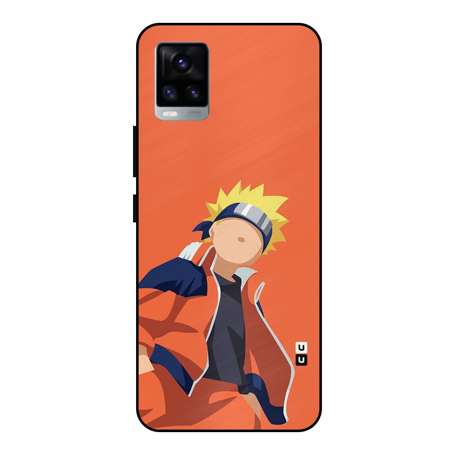 Naruto Uzumaki Minimalist Metal Back Case for Vivo V20 2021