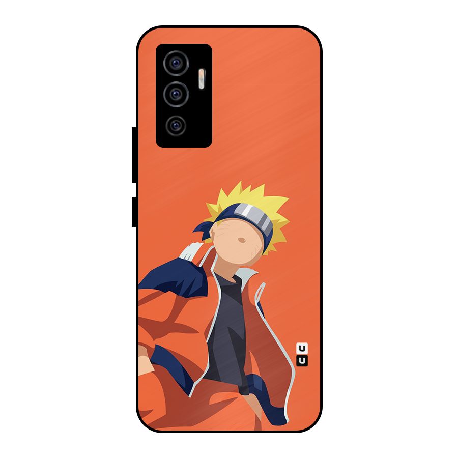 Naruto Uzumaki Minimalist Metal Back Case for Vivo V23e
