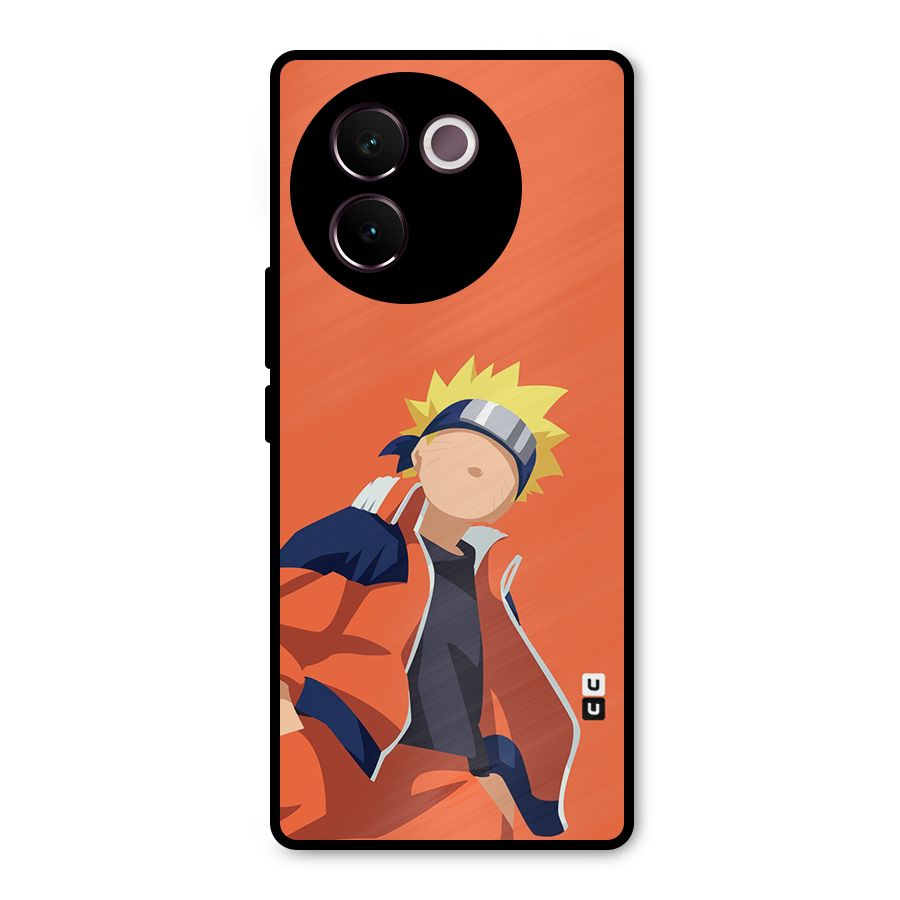 Naruto Uzumaki Minimalist Metal Back Case for Vivo V30e